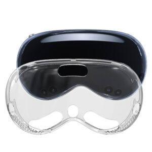 Upgraded Compatible with Apple Vision Pro Case TPU Protective Cover Case for Vision Pro VR Headset 2024 Accessories(Transparent)