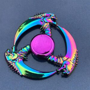 EDC Fidget Spinner Metal Toy Rainbow Spiner R118 Hand Spinner Toys Adult Relieves Stress Children Raytheon Mushroom 60-65mm