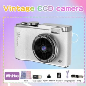 Digital Camera Children Camcorder 2.4″ inches Rechargeable Autofocus Vlogging Compact Cameras For Beginner Photography Selfie