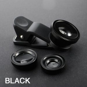 Fisheye Wide Angle Macro Portable 3 In 1 Mobile Phone Camera Lens Clip Macro Smartphone External Lens Android Accessories