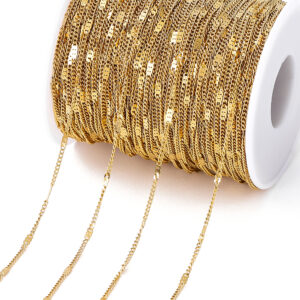 St. Kunkka 2meter/pack Stainless Steel Chain Lip Chain Does Not Fade For DIY Bracelet Necklace Accessories Making