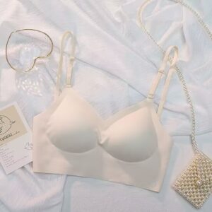 UBAU Summer Sexy Bra Women’s Slim U-shaped Seamless Backless Underwear Triangle Cup Gathering Bra Women’s Sexy Lingerie