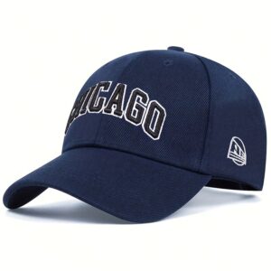 Unisex CHICAGO Letter Embroidery Baseball Caps Spring Autumn Outdoor Adjustable Casual Hats Sunscreen Hat