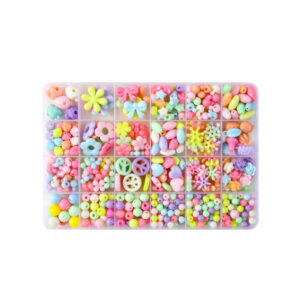 24 Grid Girls Macaron Color Cute Handmade Diy Beaded Jewelry Set Handmade Toys Children’s Day Gift