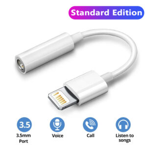 Original Headphone Adaptador For Apple iPhone 14 13 12 11 Pro Aux Audio Splitter To 3.5mm Adapter Earphone Jack Cable