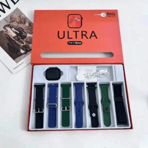 7 In 1 Strap Smart Watch 9 Ultra 2 SmartWatch 2.2 High-Definition Screen Heart Rate Monitoring NFC Men’s and Women’s Watch Gift