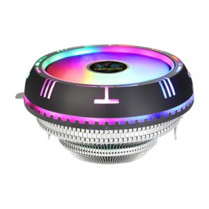 LANSHUO RGB CPU Air Cooler With 90mm Silent Fan Radiator Low Profile CPU Cooler For AMD Intel LGA 1150 1151 1156 2011 X79 X99