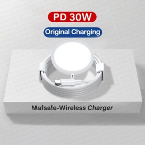 For Apple Magsafe Wireless Charger For iPhone 15 14 13 12 11 Pro Max SE Mini X XS XR 8 Plus Fast Charging Type C Lightning Cable