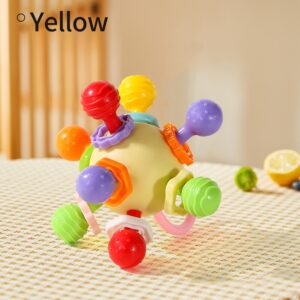 Manhattan Round Ball Soft Silicone Hand Grab Ball Rattle Infantil Chewable Toddler Teeth Soothing Baby Sensory Toy Newborn Gift
