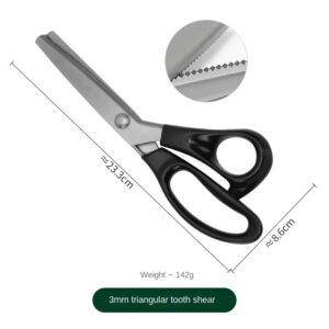 Stainless Steel Dental Cloth Scissors with Triangular Teeth, 5MM/7MM Lace Trimmer, Fabric Trimmer, DIY Clothing Trimmer, Serrate