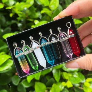 7pcs Glass Seven-horn Six -Horn Column Set Can Be Used As Gift Necklace