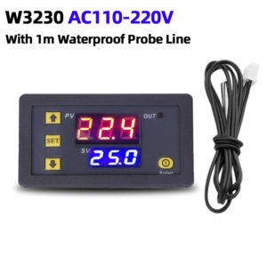 W3230 Mini Digital Temperature Controller 12V 24V 220V Thermostat Regulator Heating Cooling Control Thermoregulator With Sensor
