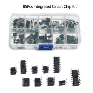 85Pcs Integrated Circuit Chip Kit 10 Value IC Chip NE555 LM324 LM393 UA741 ULN2803 LM358 LM386 NE5532 ULN2003 PC817