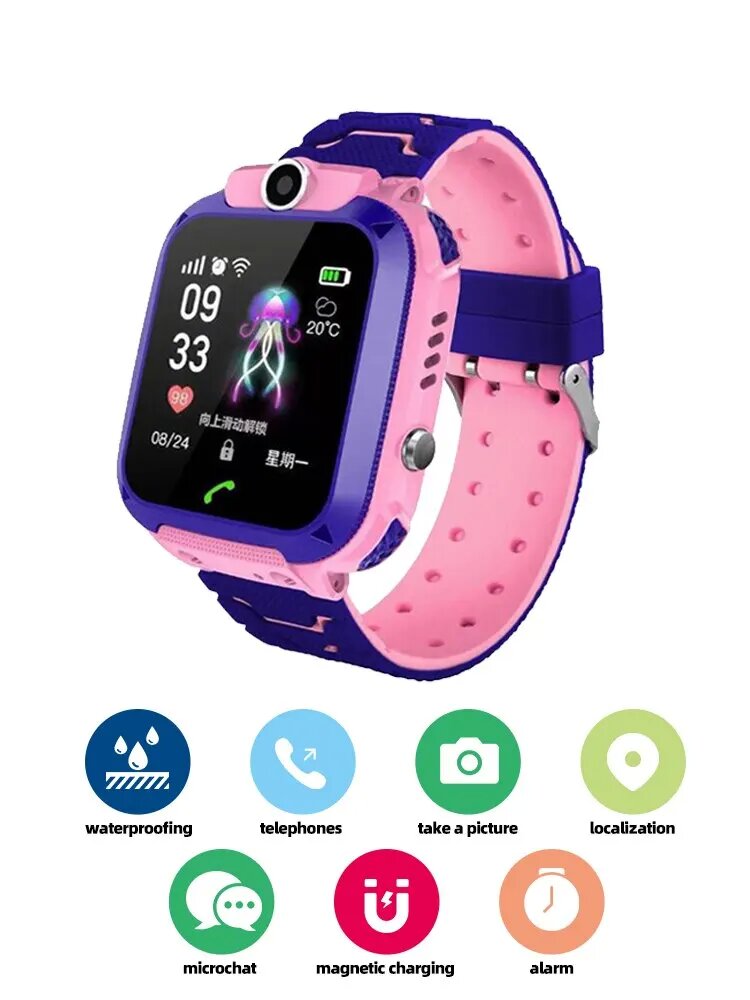 New Kids Smart Watch Sos Phone Watch Waterproof Remote Photo Voice Chat Smartwatch For Ios Android for children boy girls gift