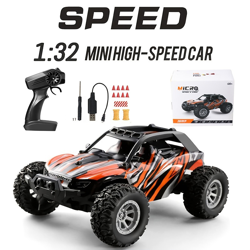 1:32Proportion Remote Control Car, Remote Control Car Max 20 Km/h, 2.4Ghz High-Speed All-terrain Outdoor Electric Toy Car