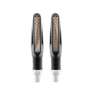 2PCS Motorcycle LED Turn Signal Light Universal DRL Amber Flowing Blinker Indicator Motorcycle Flashing Light Tail Lamp