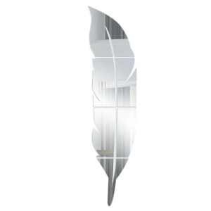 Pattern Acrylic Mirror Effect Decoration Wall Sticker Home Decor Mirror Mural 73*18cm DIY Wall Mirror Sticker Feather