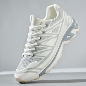 Cushioning Anti-skid Mens Climbing Shoes Outdoor Wear-resistant Men Hiking Shoes Fashion Trend Lace-Up Off-road Running Shoes