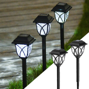 2Pcs Solar Yard Lights Bright Lawn Lamp Outdoor Waterproof Led Solar Pathway Lights Landscape Path Lights Garden Ground Light
