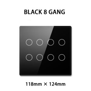 4×4 Brazil Tuya WiFi Smart Switch,AC 110-220V Touch Panel 4/6/8 Gang Light Switch,APP Control work with Alexa,Google Home