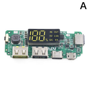 LED Dual USB 5V 2.4A Micro/Type-C USB Mobile Power Bank 18650 Charging Module Lithium Battery Charger Board Fengshi