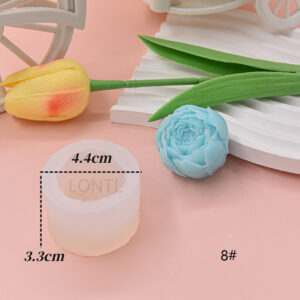 New 3D Flowers Silicone Mold DIY Rose Flower Candle Making Kit Handmade Soap Plaster Chocolate Ice Cake Decorating Baking Tools