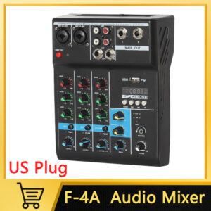 HD A4 A5 Sound Card Mixing Console Mixer Professional Audio 4 5 Channel Sound Mixer For Live Streaming DJ Audio Equipment