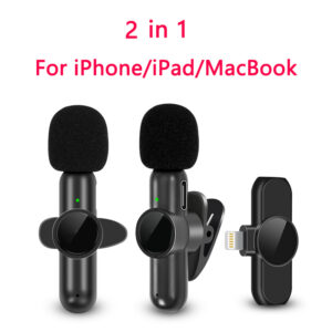 K61 Wireless Lavalier Microphone Audio Video Recording Mini Mic For iPhone iPad Android Laptop Live Gaming Smartphone Microphone
