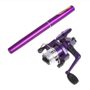 1 Set Telescopic Mini Portable Pocket Pen Casting Fishing Rod Carbon Reel Aluminum Alloy Spinning Ultralight Feeder Fish Pole