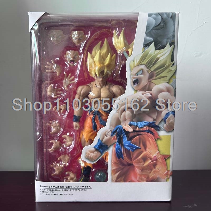 SHFiguart Dragon Ball Z Son Goku SSJ Battle Damage Legendary Super Saiyan Action Figure Model DBZ Toys Birthday Gift