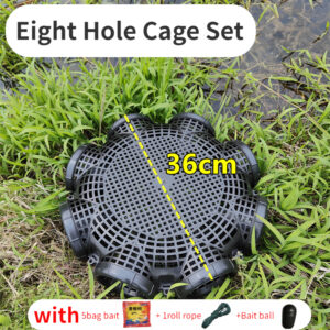 3/6/8 Holes Catch Loach Lobster Mixed Fish Crayfish Catcher Outdoor Fishing Net Cage Plastic Shrimp Trap Cage Easy to Install