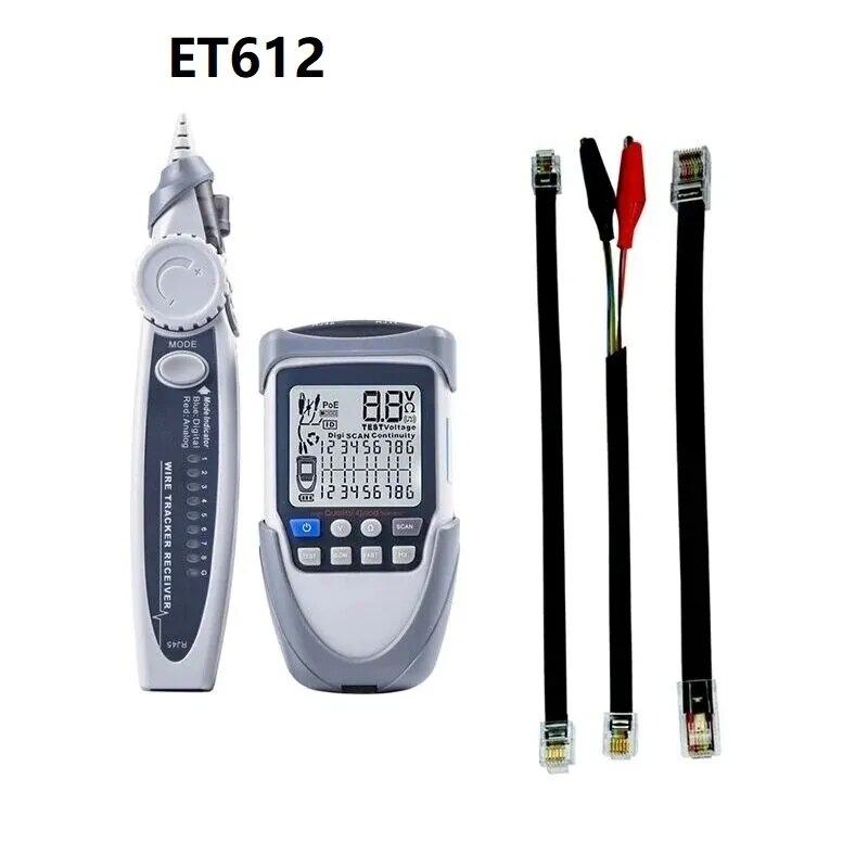 TOOLTOP Network Cable Tester LAN Line Finder PoE Test Digitalized Cable Tracing Breakpoint Ethernet Cable Checking