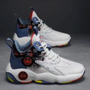 2024 Spring New Men’s Shoes Colorful High Top Breathable Men’s Casual Sports Shoes Trendy and Versatile Basketball Shoes