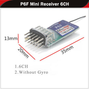 DUMBORC 6CH 2.4G X6PM-350 Micro Transmitter 4.8-12V with X6F Mini Receiver Remote Radio Control for RC Car Boat Tank Model Part