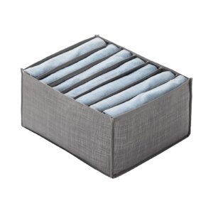 7/9 Grids Wardrobe Clothes Organizer Washable Storage Box Foldable Jeans Compartment Storage Box for Jeans T-shirt Pants Legging