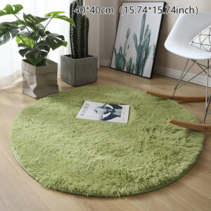 Plush Carpet Fluffy Wool Rug Living Room Carpets Faux Fur Round Mat Kids Room Long Plush Rugs Home Bedroom Decor Shaggy Carpet