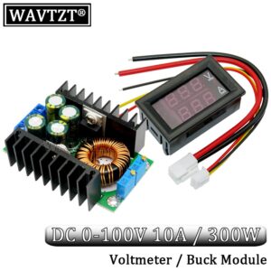 DC DC 150W Boost Converter / 9A 300W Step Down Buck Converter Power module DC 0-100V 10A Digital Voltmeter Ammeter Dual Display