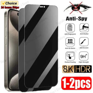 1-2Pcs Anti-spy Tempered Glass for IPhone 15 14 13 12 11 Pro Max Full Cover Privacy Screen Protector For iPhone 13 14 15 Glass