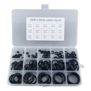 200Pcs Oil-proof Washer Combo Set Boxed High Pressure O-Rings Repair Kit Sealing Elastic Band O Rubber Rings Set