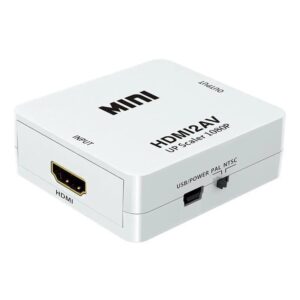 HDMI To AV RCA Adapter HDMI Converter MINI Box RCA AV CVSB LR Video Composite AV Scaler Converter For PC HDTV Projector