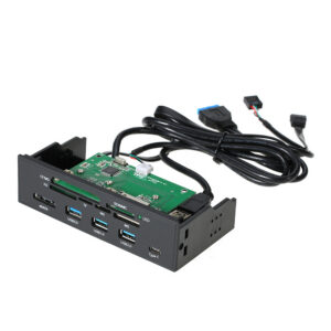 Sunshine-tipway STW 5.25″ Card Reader Internal Card Reader Media Multi-Function Dashboard PC Front Panel Type-C USB 3.1 USB 3.0