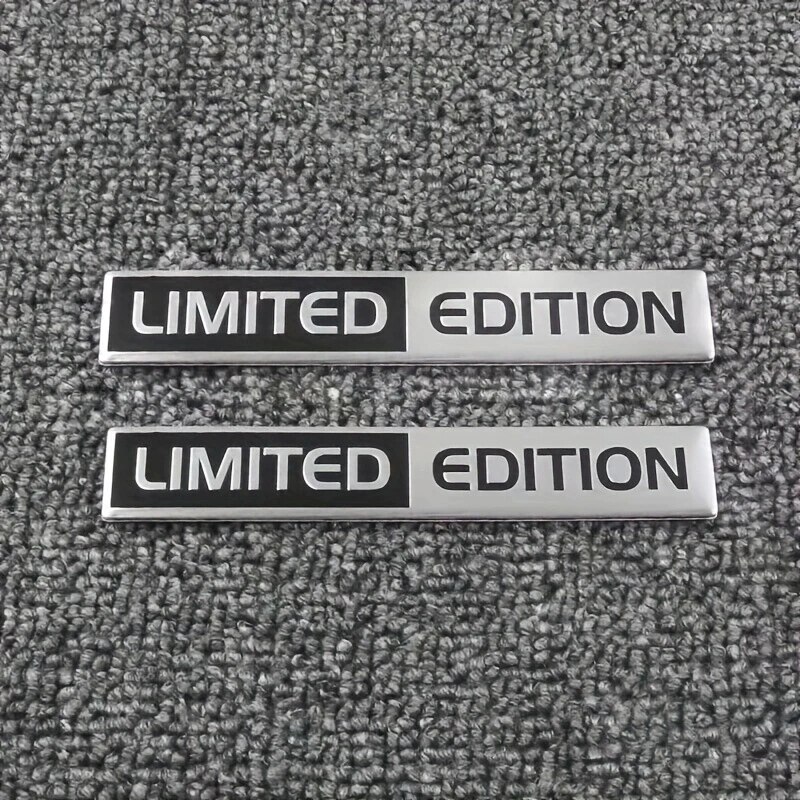 2PCS Metal Limited Edition 3D Car Body Badge Sticker Trunk Fender Emblem Decal Accessorie For Car Motorcycle Bike