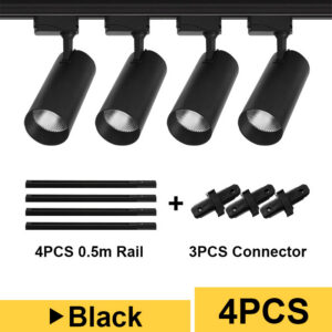 LED Track Light Spotlight AC175-265V 12W 20W 30W 40W Fixture COB Chip For Living Room Kitchen Room Home Store Decoration