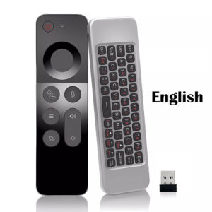 W3 Voice Air Mouse Remote Control 2.4G English Arabic Handheld Mini Wireless Keyboard for Android TV BOX Windows PC