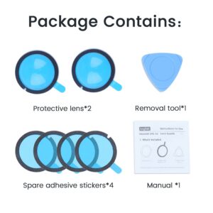 Lens Guards for Insta360 One X2 Accessoroy Lens Protector Cover for Insta360 X2 Anti-Scratch Ultra HD Sticky Protective Guard