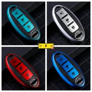 TPU Leather Car Key Case Cover for Nissan Leaf Micra Qashqai J11 J10 X Trail T32 Versa Note Patrol Key Fob Cover Accessories