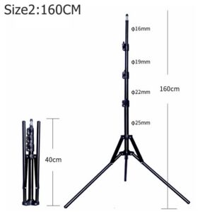 NAGNAHZ 78” Photographic Lighting Tripod Aluminum Alloy Foldable Portable Light Stand Photography Camera Flash Mount Brackets