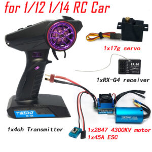 Upgrade 4CH Transmitter R/C ESC Brushless Motor Servo for MJX hyper go HBX REMO Hobby WLtoy 144001 124018 124019 1/12 1/14 Car