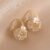 Enacolor Ins Girl Luxury Crystal Pearl White Flower Earrings for Girl Dress Party Accessories