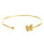 Open Frosted Metal Butterfly Bracelet for Women Girl Accessories Ins New 2024